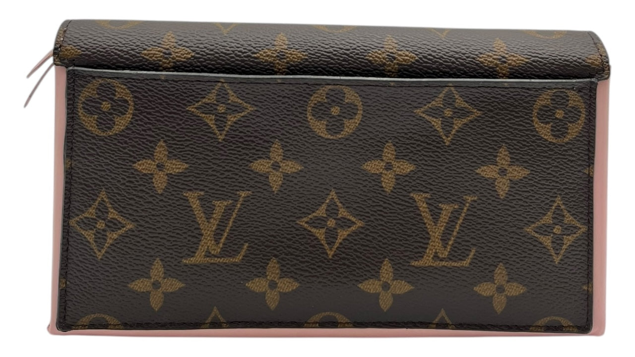 LOUIS VUITTON MONOGRAM FLORE CANVAS WALLET ROSE BALLERINE