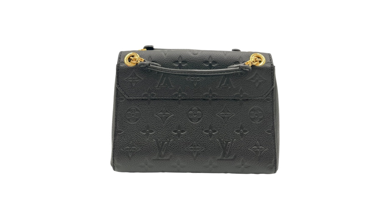 LOUIS VUITTON VAVIN BB BLACK LEATHER BAG