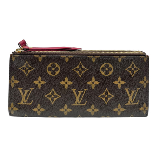 LOUIS VUITTON ADELE MONOGRAM DOUBLE ZIP WALLET BURGUNDY