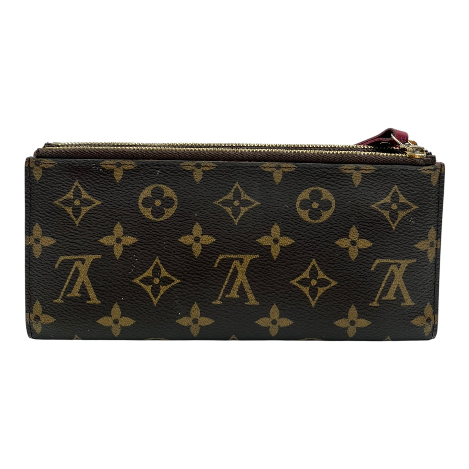LOUIS VUITTON ADELE MONOGRAM DOUBLE ZIP WALLET BURGUNDY