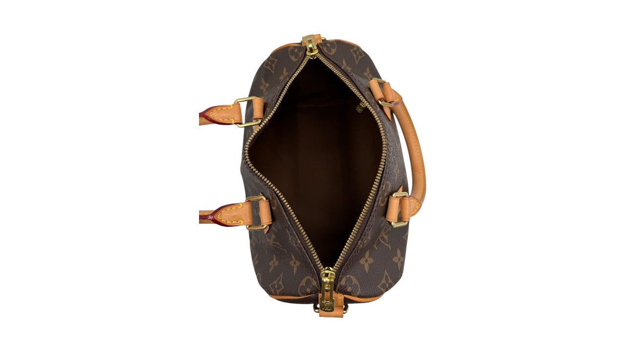 LOUIS VUITTON SPEEDY 25 BANDOULIERE CANVAS SATCHEL