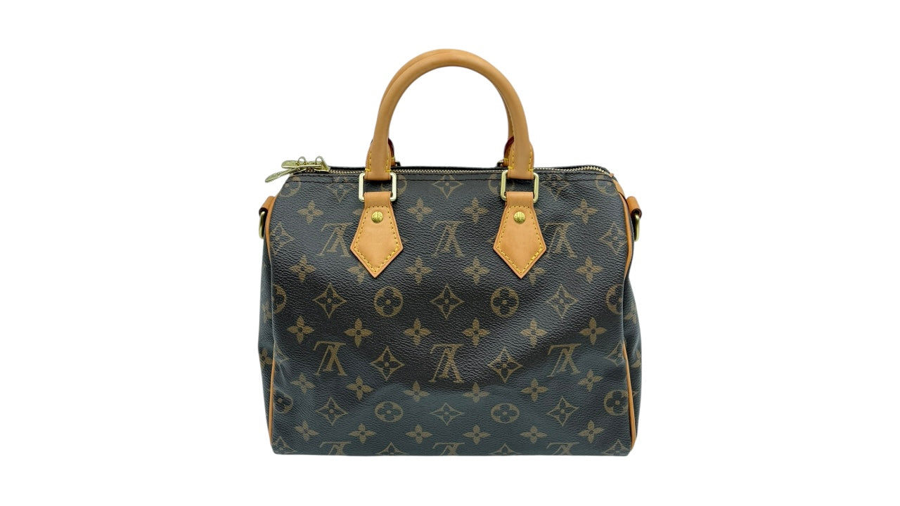 LOUIS VUITTON SPEEDY 25 BANDOULIERE CANVAS SATCHEL