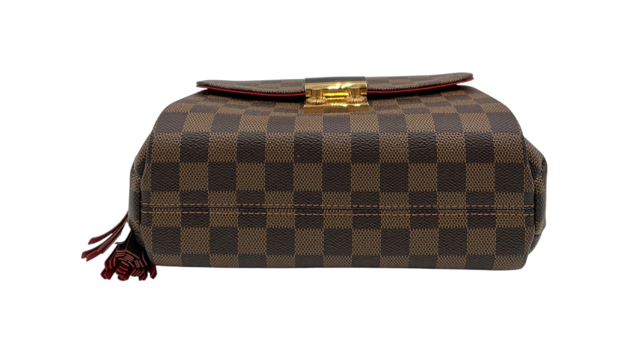 LOUIS VUITTON CROSETTE DAMIER EBENE CANVAS SHOULDER BAG