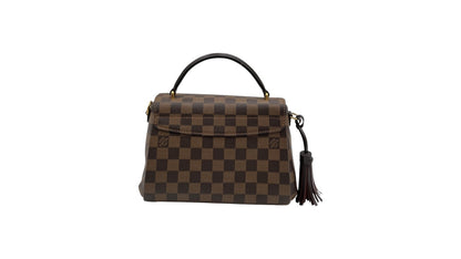 LOUIS VUITTON CROSETTE DAMIER EBENE CANVAS SHOULDER BAG