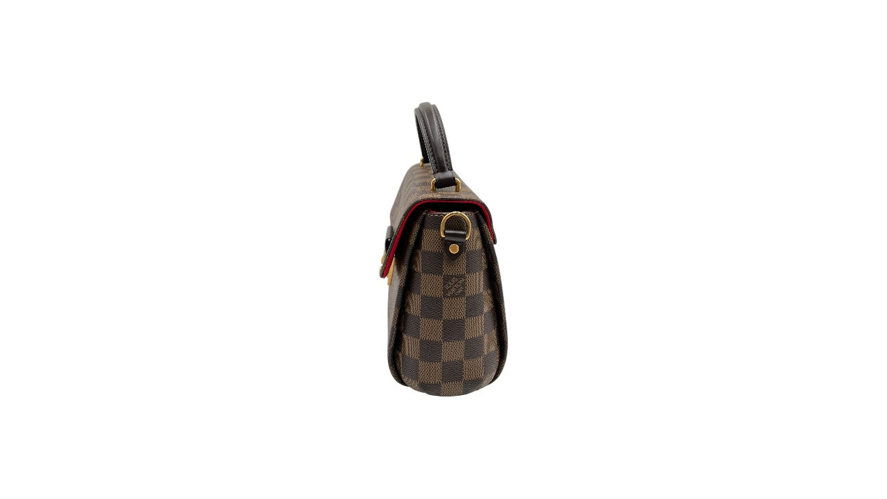 LOUIS VUITTON CROSETTE DAMIER EBENE CANVAS SHOULDER BAG