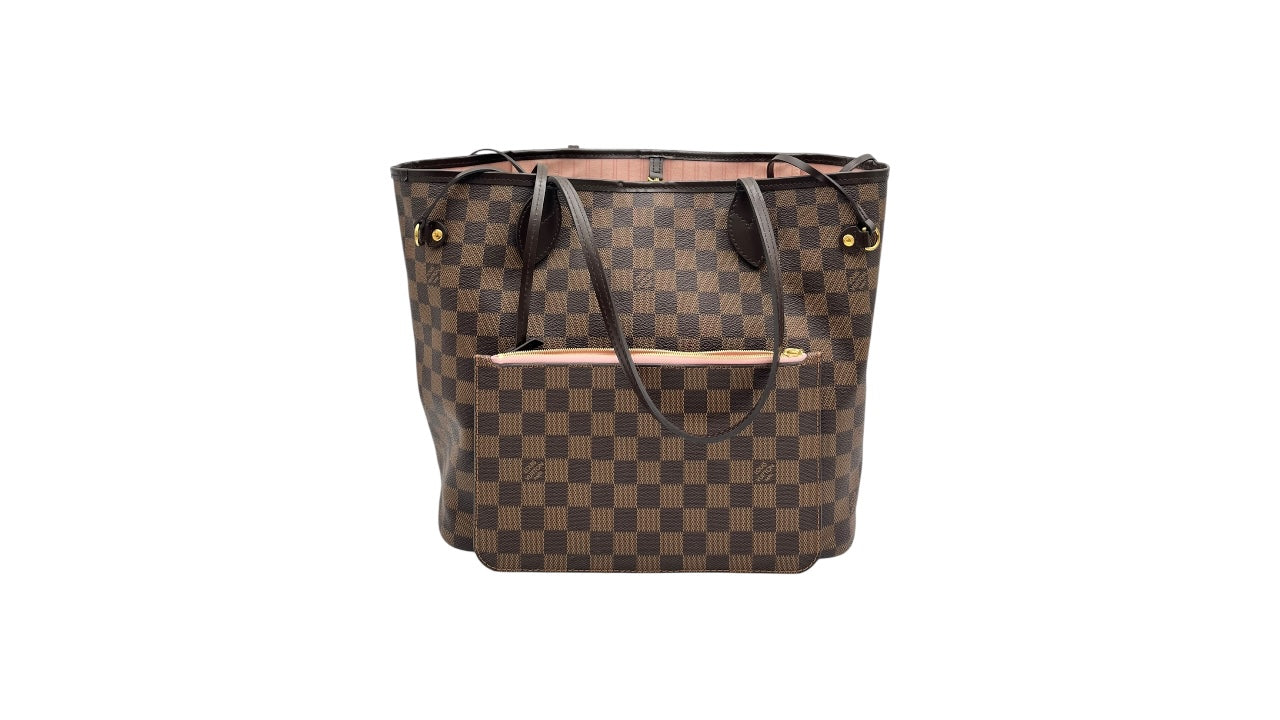 LOUIS VUITTON NEVERFULL MM DAMIER EBENE CANVAS SHOPPING TOTE