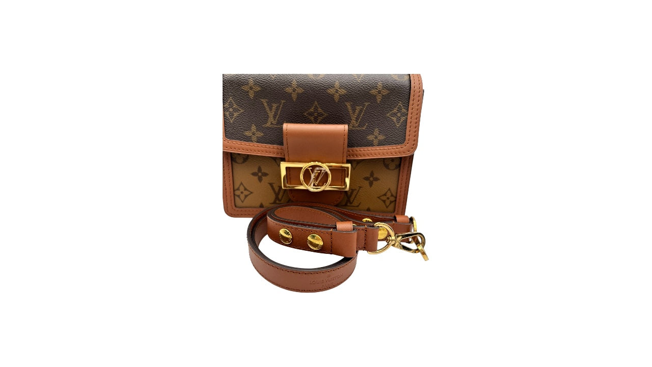 LOUIS VUITTON MONOGRAM REVERSE DAUPHINE MINI SHOULDER BAG