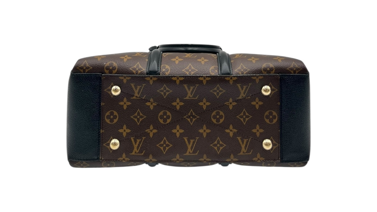 LOUIS VUITTON MONOGRAM CANVAS SOUFFLOT MM SATCHEL  8.5X14X4