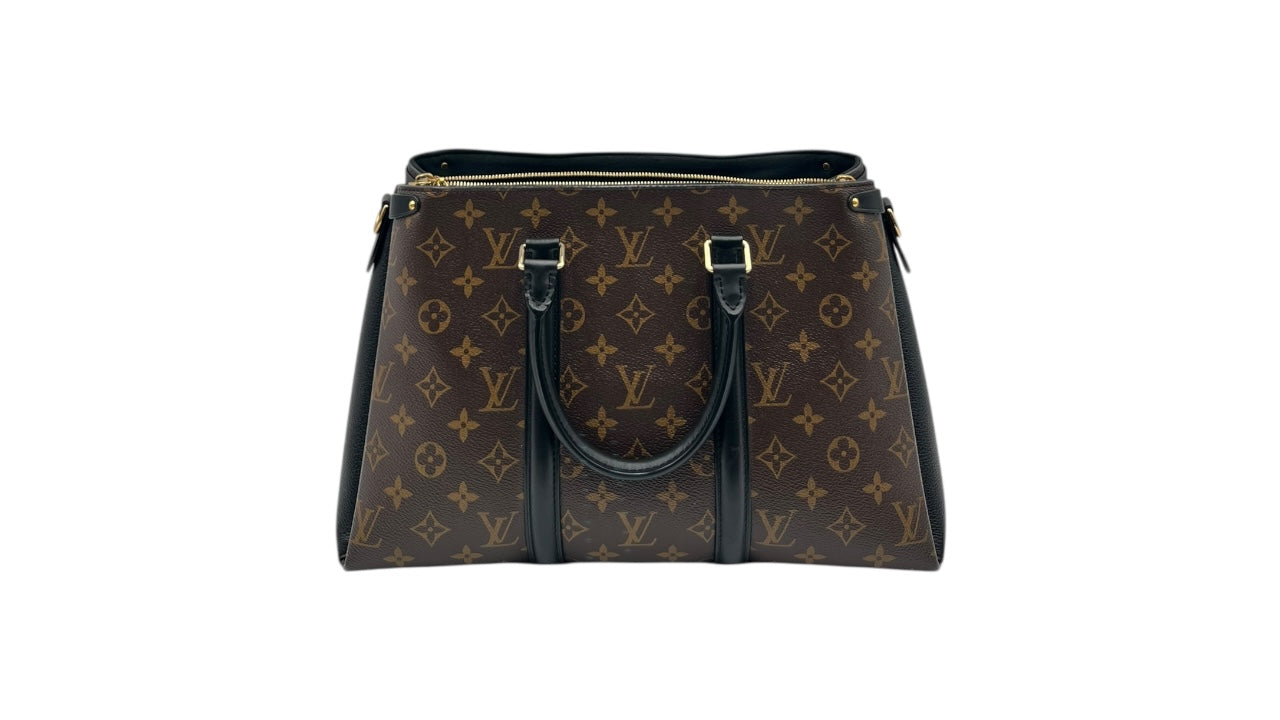 LOUIS VUITTON MONOGRAM CANVAS SOUFFLOT MM SATCHEL  8.5X14X4