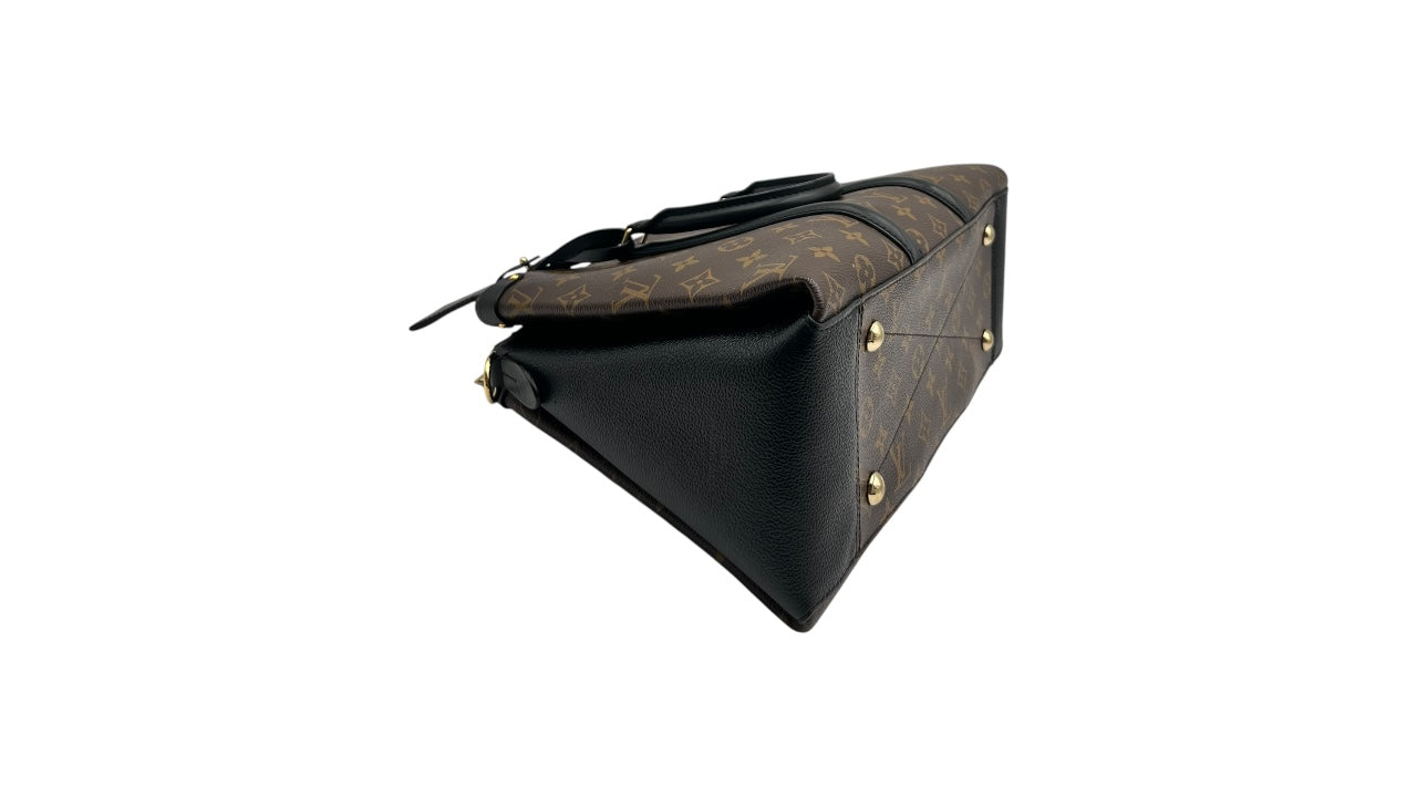 LOUIS VUITTON MONOGRAM CANVAS SOUFFLOT MM SATCHEL  8.5X14X4