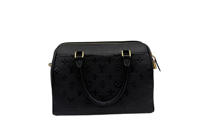 LOUIS VUITTON SPEEDY 25 BLACK MONOGRAM TOTE BAG