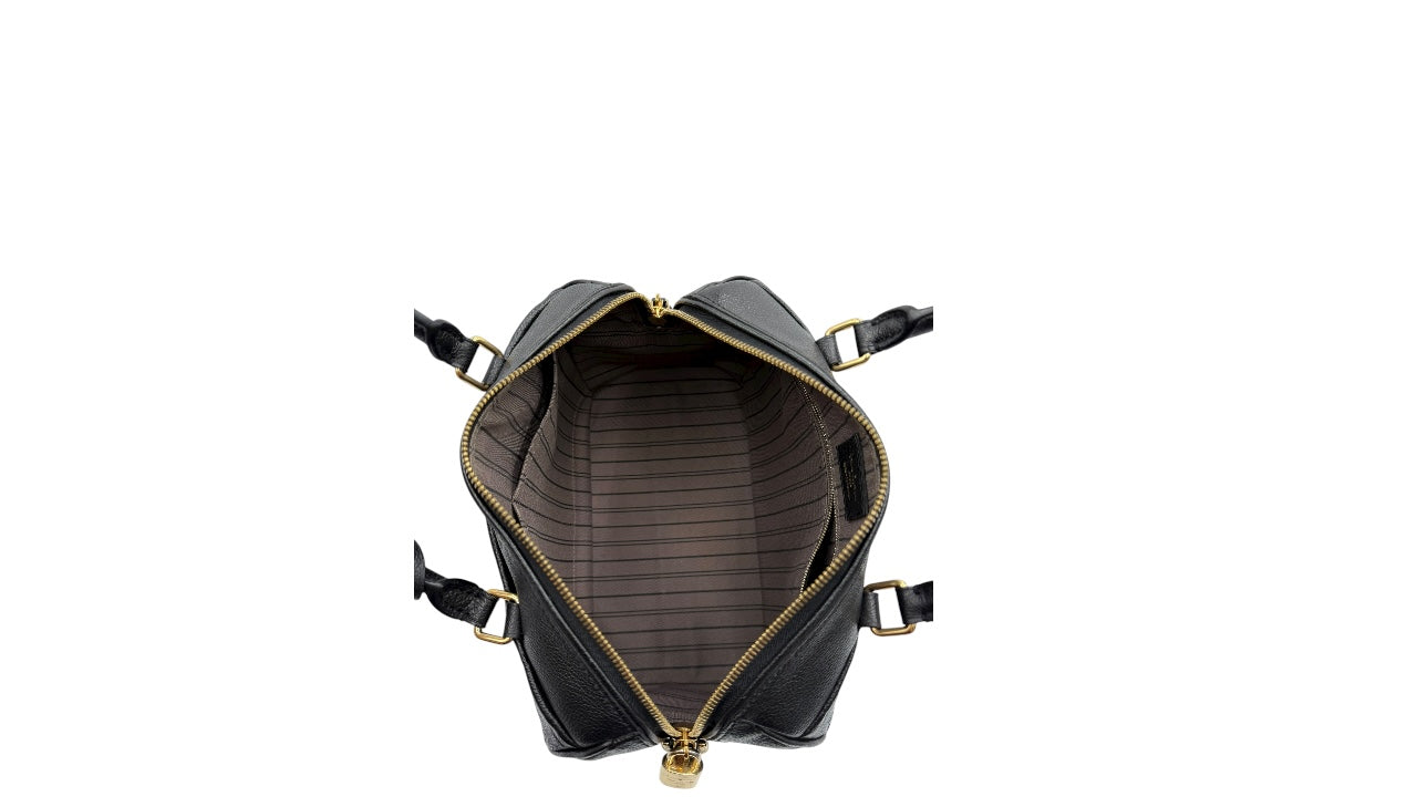 LOUIS VUITTON SPEEDY 25 BLACK MONOGRAM TOTE BAG