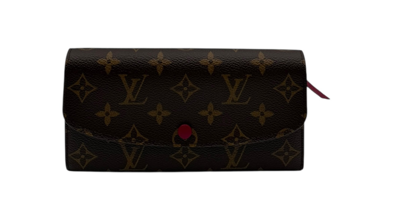 LOUIS VUITTON EMILIE WALLET MONOGRAM CANVAS BURGUNDY INTERIOR