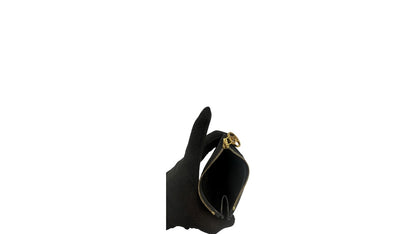 LOUIS VUITTON BLACK EMBOSSED CALFSKIN ROMY CARD HOLDER