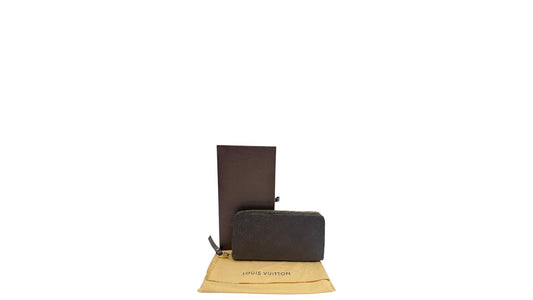 LOUIS VUITTON BROWN LEATHER MONOGRAM ZIPPY WALLET