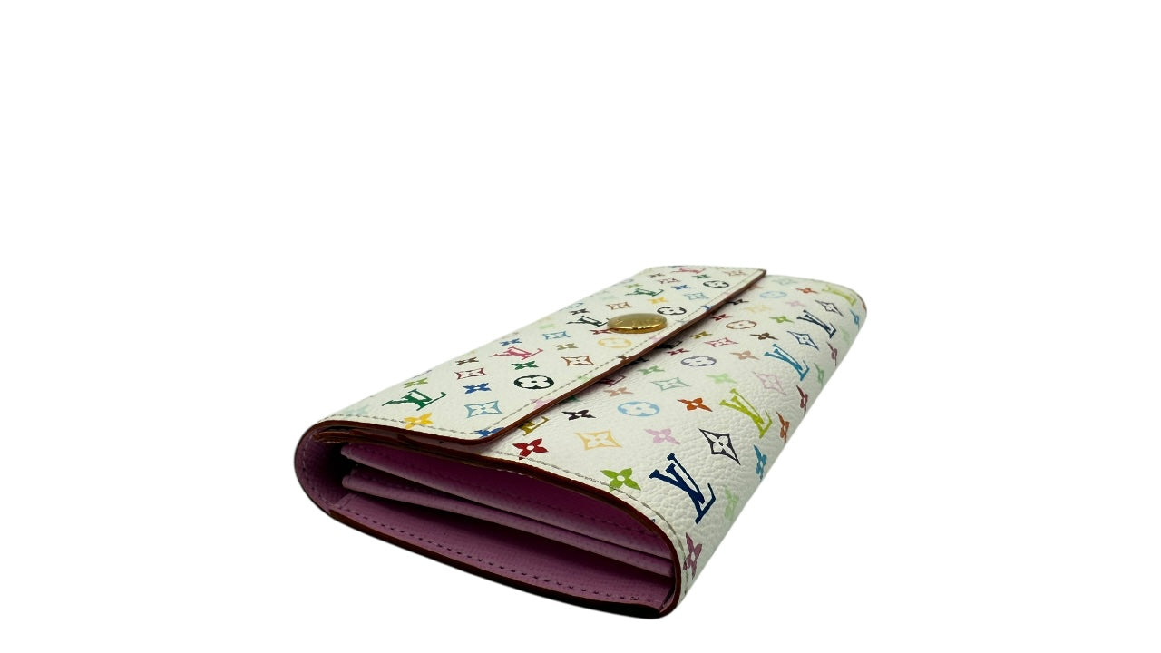 LOUIS VUITTON SARAH WHITE MULITCOLOR CANVAS WALLET