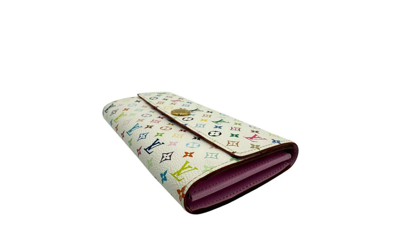 LOUIS VUITTON SARAH WHITE MULITCOLOR CANVAS WALLET