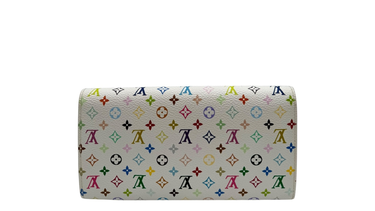 LOUIS VUITTON SARAH WHITE MULITCOLOR CANVAS WALLET