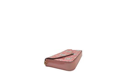 LOUIS VUITTON FELICIE POCHETTE MONOGRAM VERNI LIGHT PINK BAG