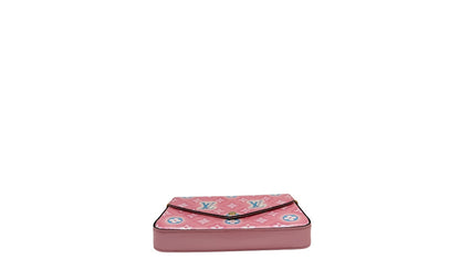 LOUIS VUITTON FELICIE POCHETTE MONOGRAM VERNI LIGHT PINK BAG