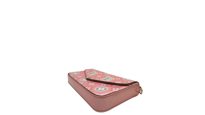 LOUIS VUITTON FELICIE POCHETTE MONOGRAM VERNI LIGHT PINK BAG
