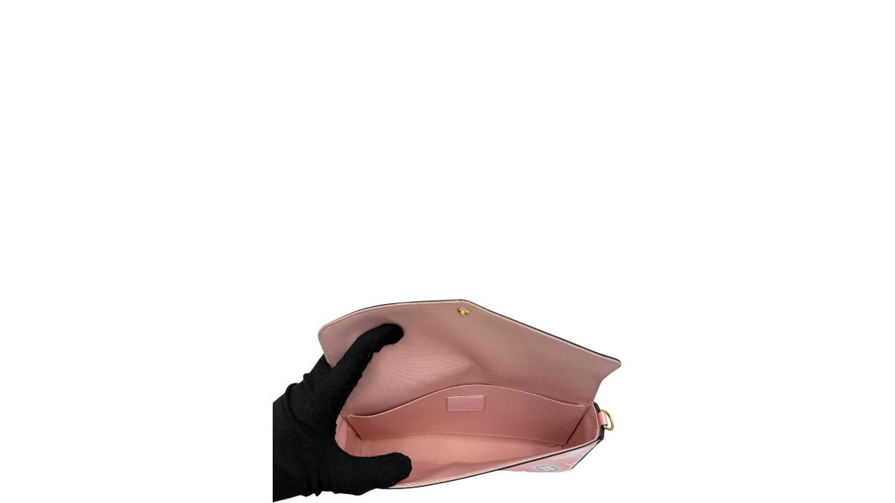 LOUIS VUITTON FELICIE POCHETTE MONOGRAM VERNI LIGHT PINK BAG