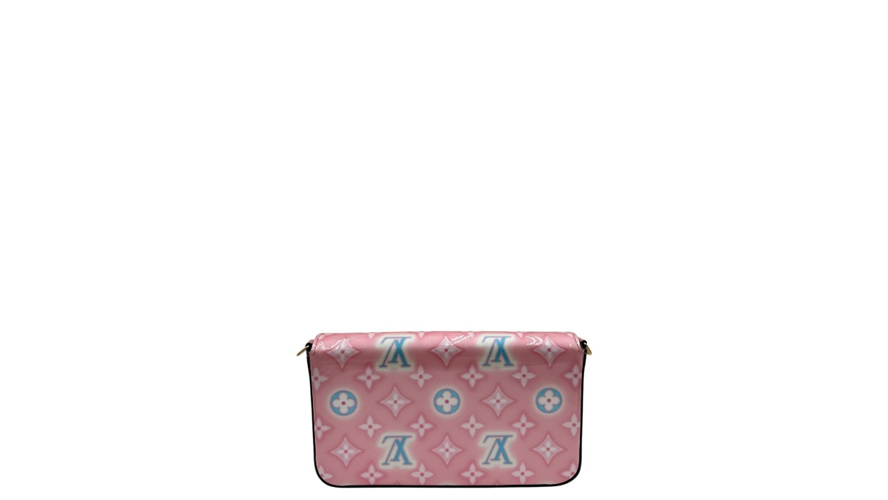 LOUIS VUITTON FELICIE POCHETTE MONOGRAM VERNI LIGHT PINK BAG