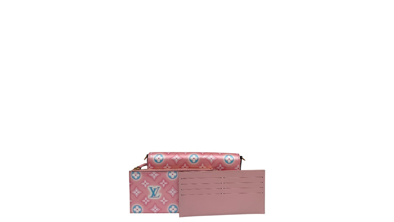 LOUIS VUITTON FELICIE POCHETTE MONOGRAM VERNI LIGHT PINK BAG