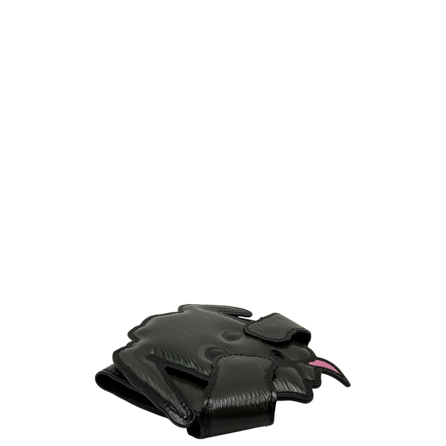 LOUIS VUITTON BLACK CALFSKIN DOG CARD HOLDER