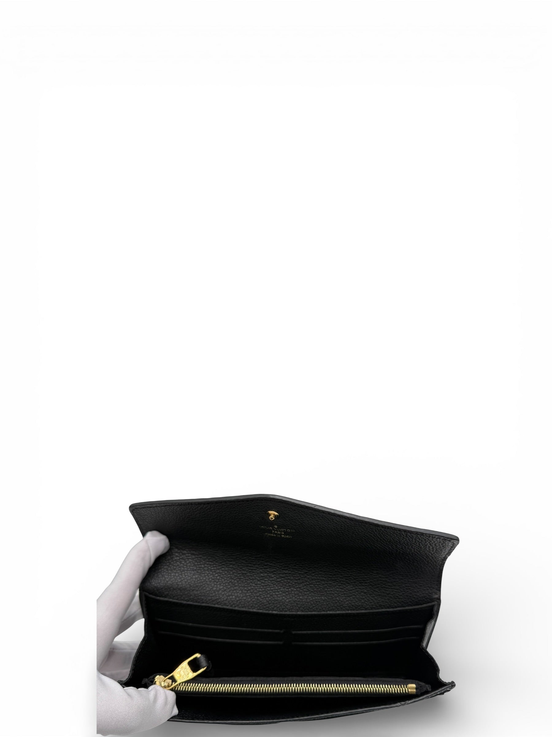 LOUIS VUITTON SARAH BLACK LEATHER WALLET