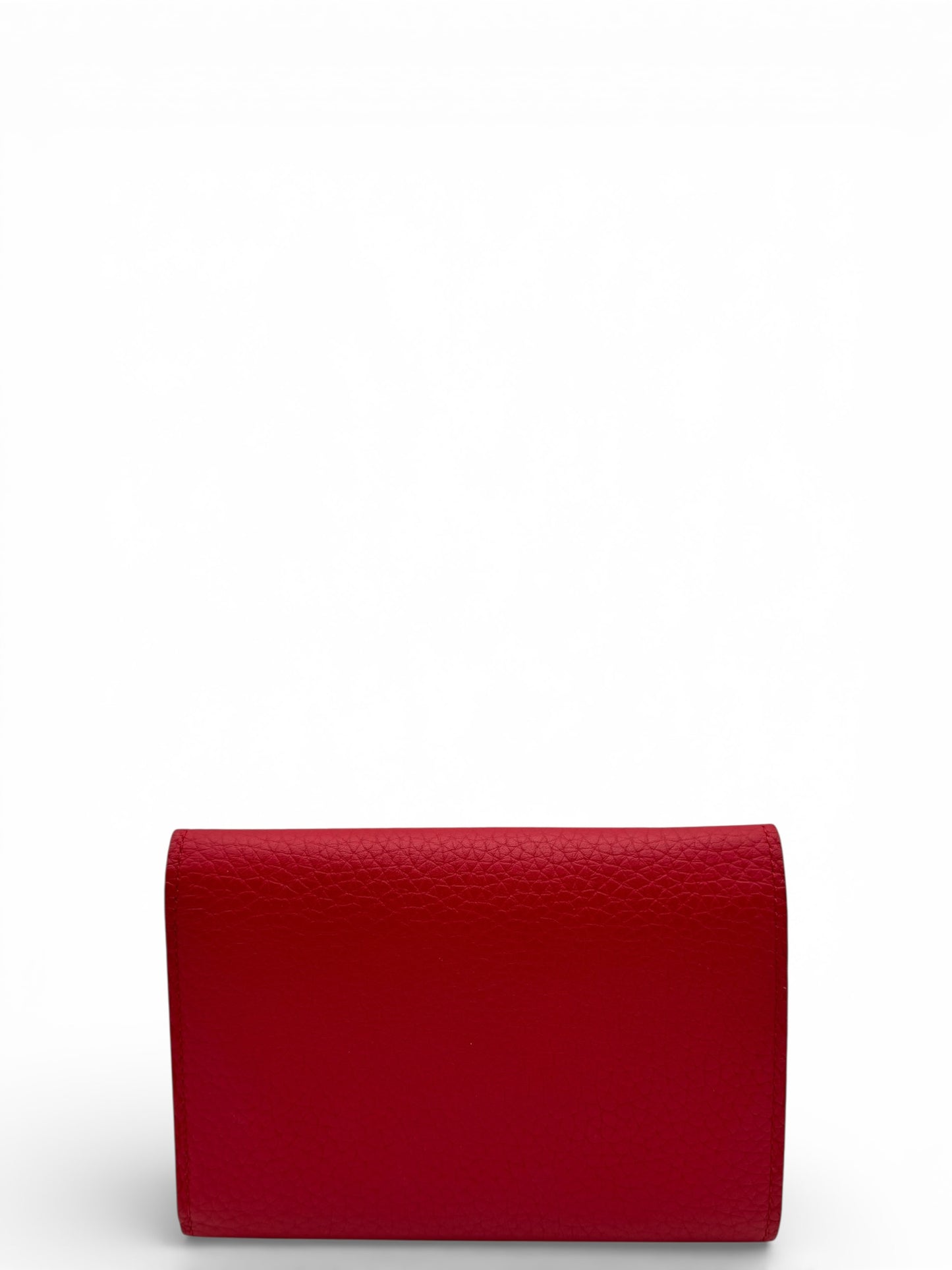 LOUIS VUITTON CAPUCINES RED CALFSKIN SHORT WALLET