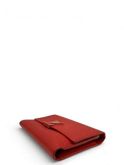 LOUIS VUITTON CAPUCINES RED CALFSKIN SHORT WALLET