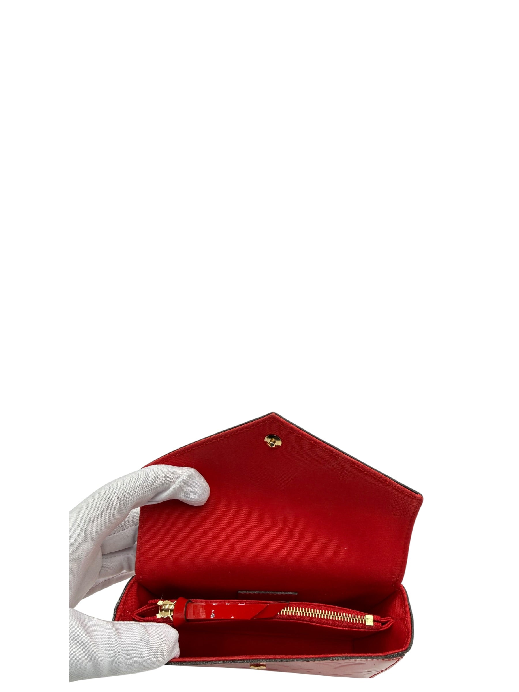 LOUIS VUITTON RED VERNIS WALLET