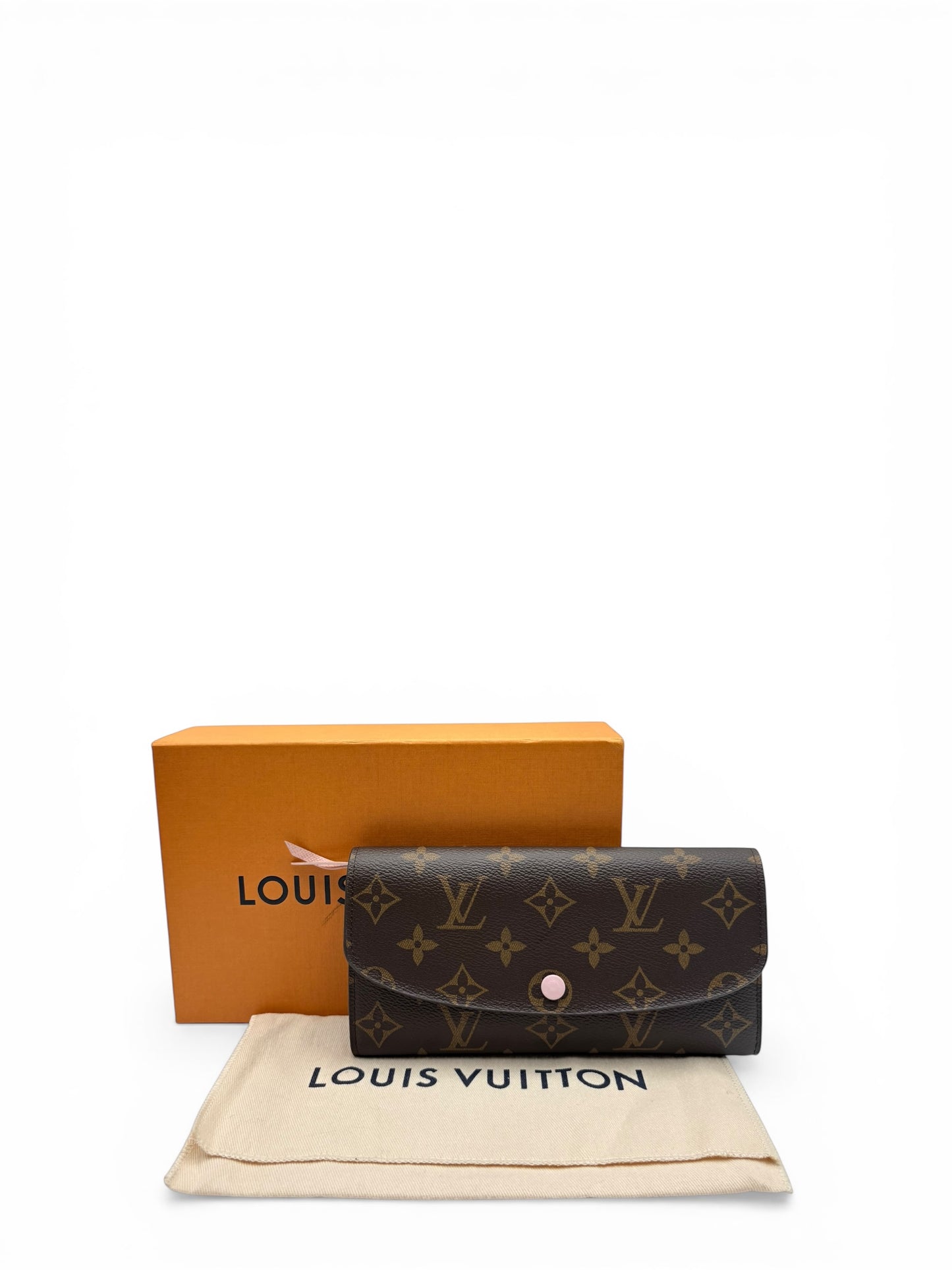 LOUIS VUITTON MONOGRAM EMILIE WALLET (ROSE BALLERINE INTERIOR)