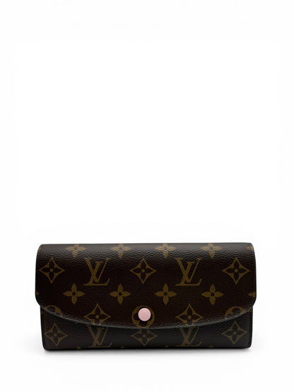 LOUIS VUITTON MONOGRAM EMILIE WALLET (ROSE BALLERINE INTERIOR)