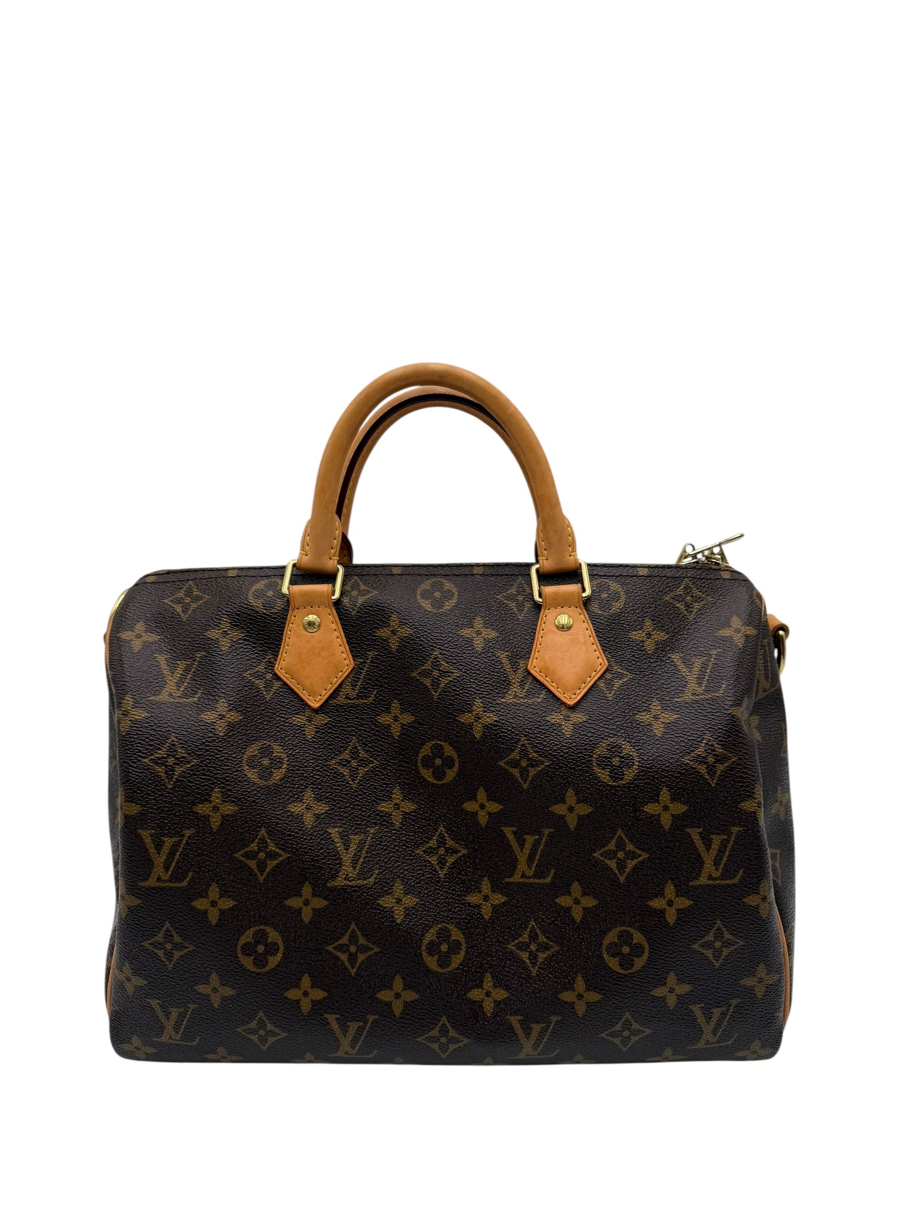 LOUIS VUITTON SPEEDY 30 BANDOULIERE CANVAS SATCHEL