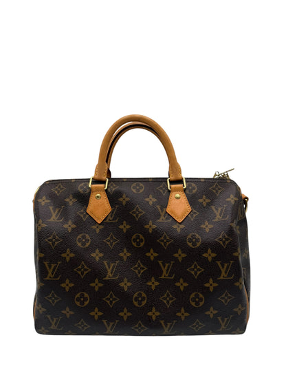 LOUIS VUITTON SPEEDY 30 BANDOULIERE CANVAS SATCHEL