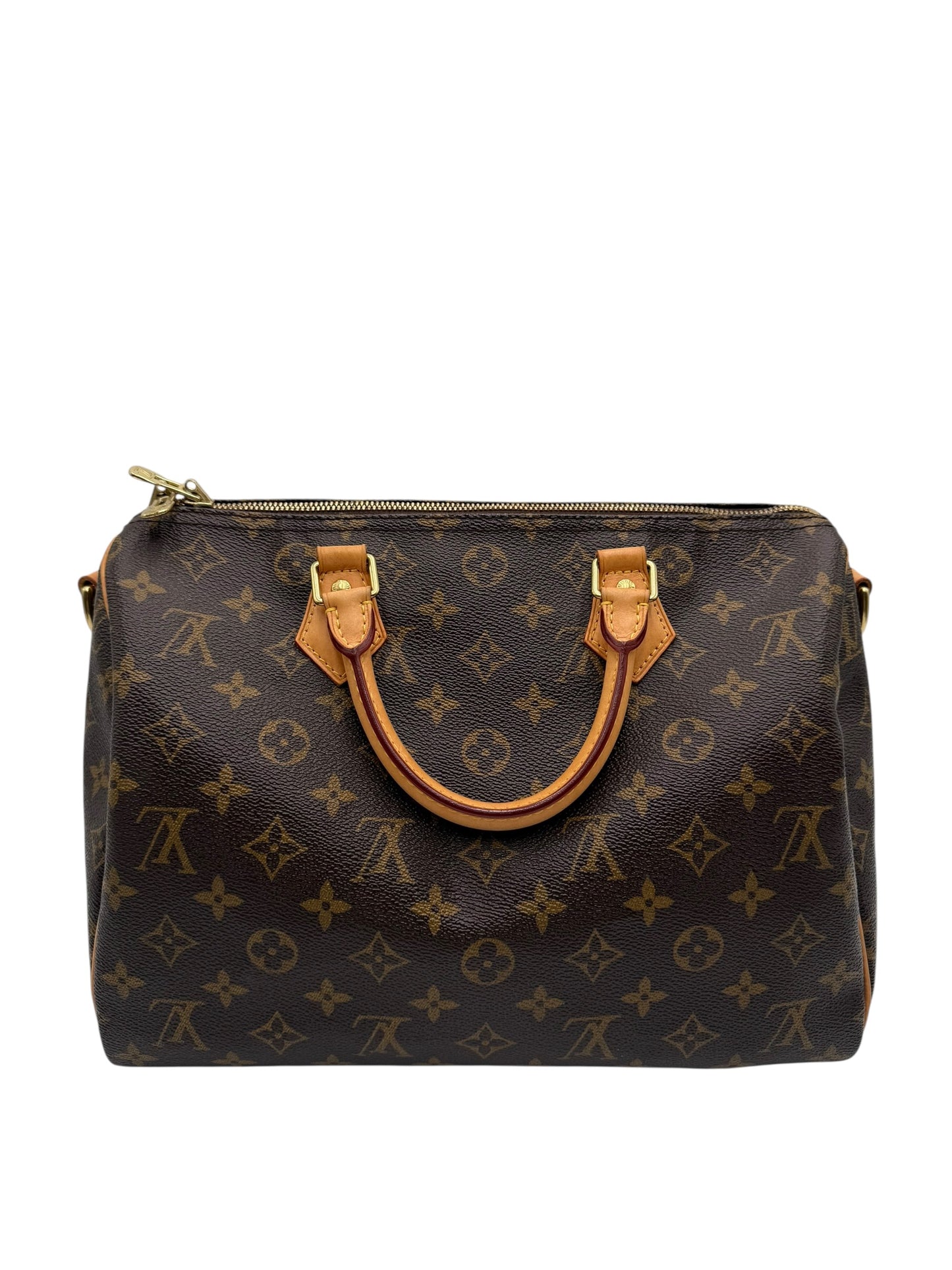 LOUIS VUITTON SPEEDY 30 BANDOULIERE CANVAS SATCHEL