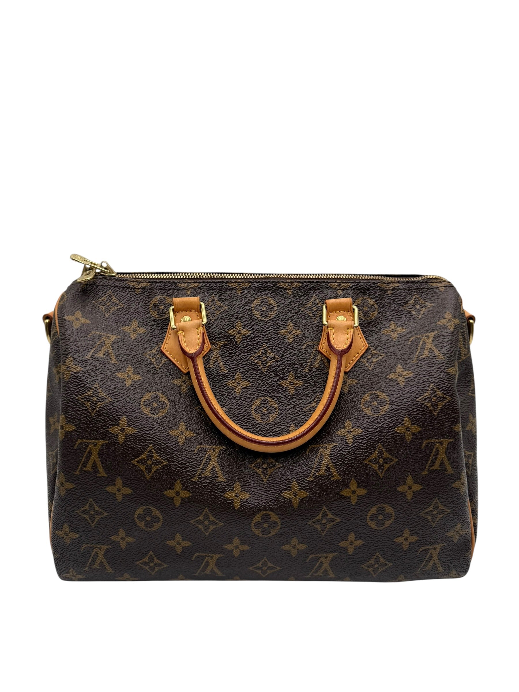 LOUIS VUITTON SPEEDY 30 BANDOULIERE CANVAS SATCHEL