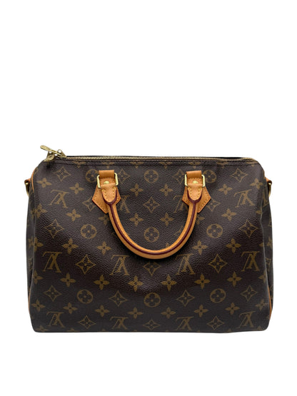 LOUIS VUITTON SPEEDY 30 BANDOULIERE CANVAS SATCHEL