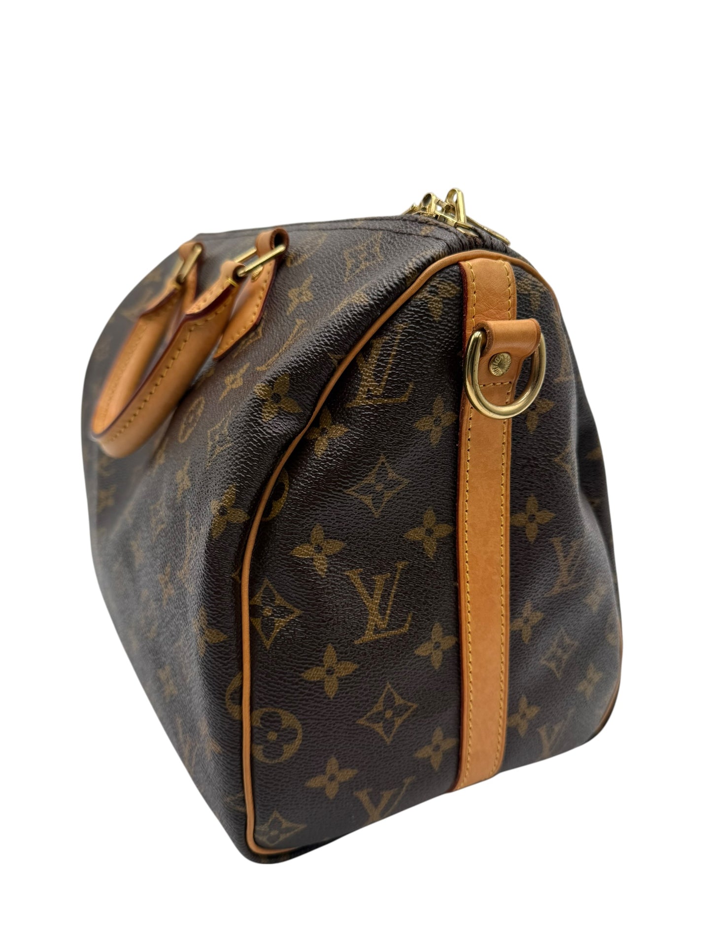 LOUIS VUITTON SPEEDY 30 BANDOULIERE CANVAS SATCHEL