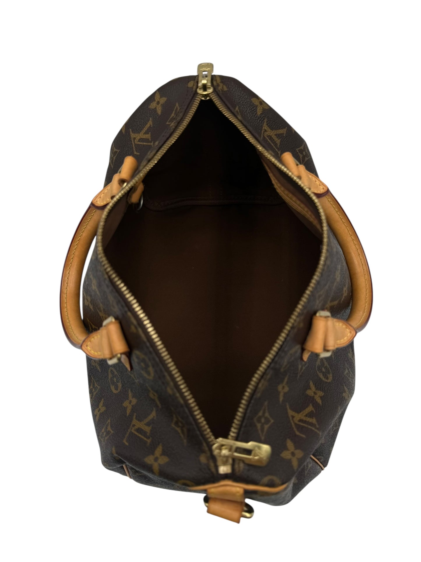 LOUIS VUITTON SPEEDY 30 BANDOULIERE CANVAS SATCHEL