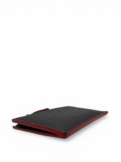 LOUIS VUITTON KEY POUCH (CLES) MONOGRAM EMPREINTE LEATHER NAVY