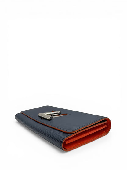 LOUIS VUITTON TWIST WALLET IN EPI LEATHER NAVY