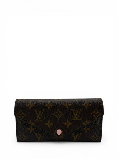 LOUIS VUITTON JOSEPHINE MONOGRAM COATED CANVAS WALLET (PINK INTERIOR)