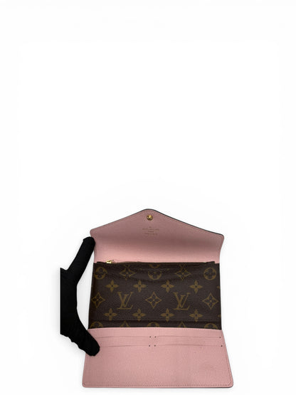 LOUIS VUITTON JOSEPHINE MONOGRAM COATED CANVAS WALLET (PINK INTERIOR)
