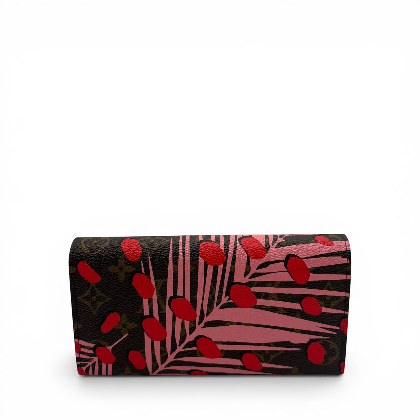 LOUIS VUITTON MONOGRAM JUNGLE DOTS SARAH WALLET SUGAR PINK POPPY