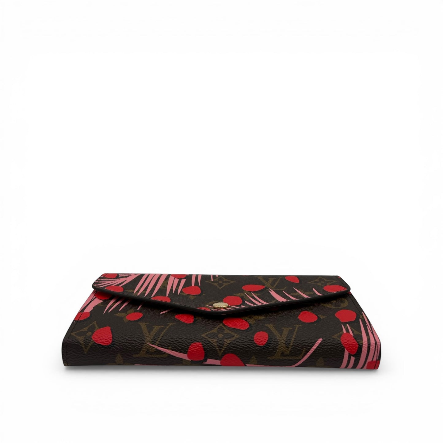 LOUIS VUITTON MONOGRAM JUNGLE DOTS SARAH WALLET SUGAR PINK POPPY