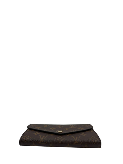 LOUIS VUITTON SARAH MONOGRAM CANVAS WALLET- PINK INTERIOR