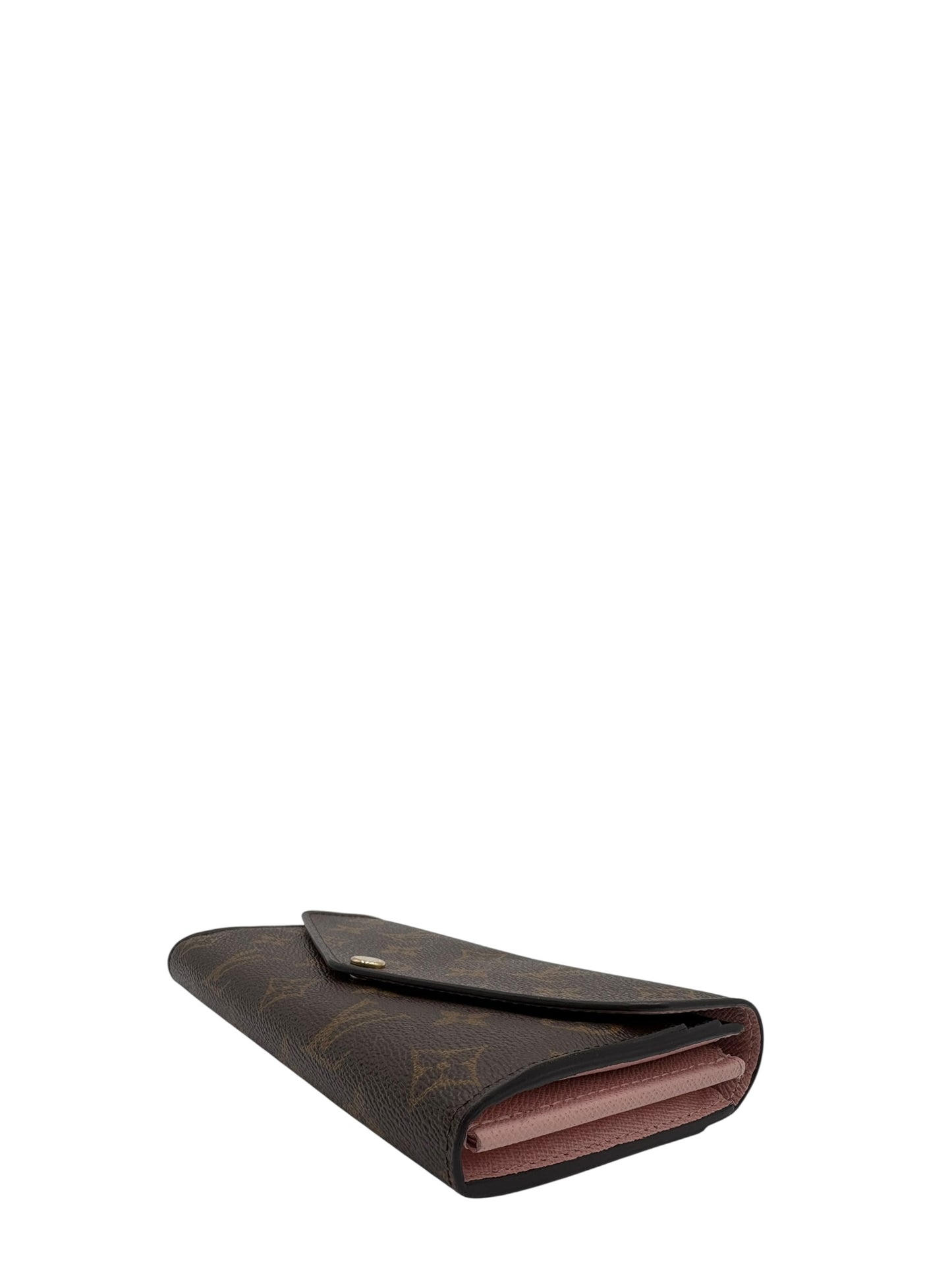 LOUIS VUITTON SARAH MONOGRAM CANVAS WALLET- PINK INTERIOR